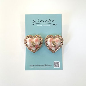 aimoko/フリルキャット・ピアス　pink