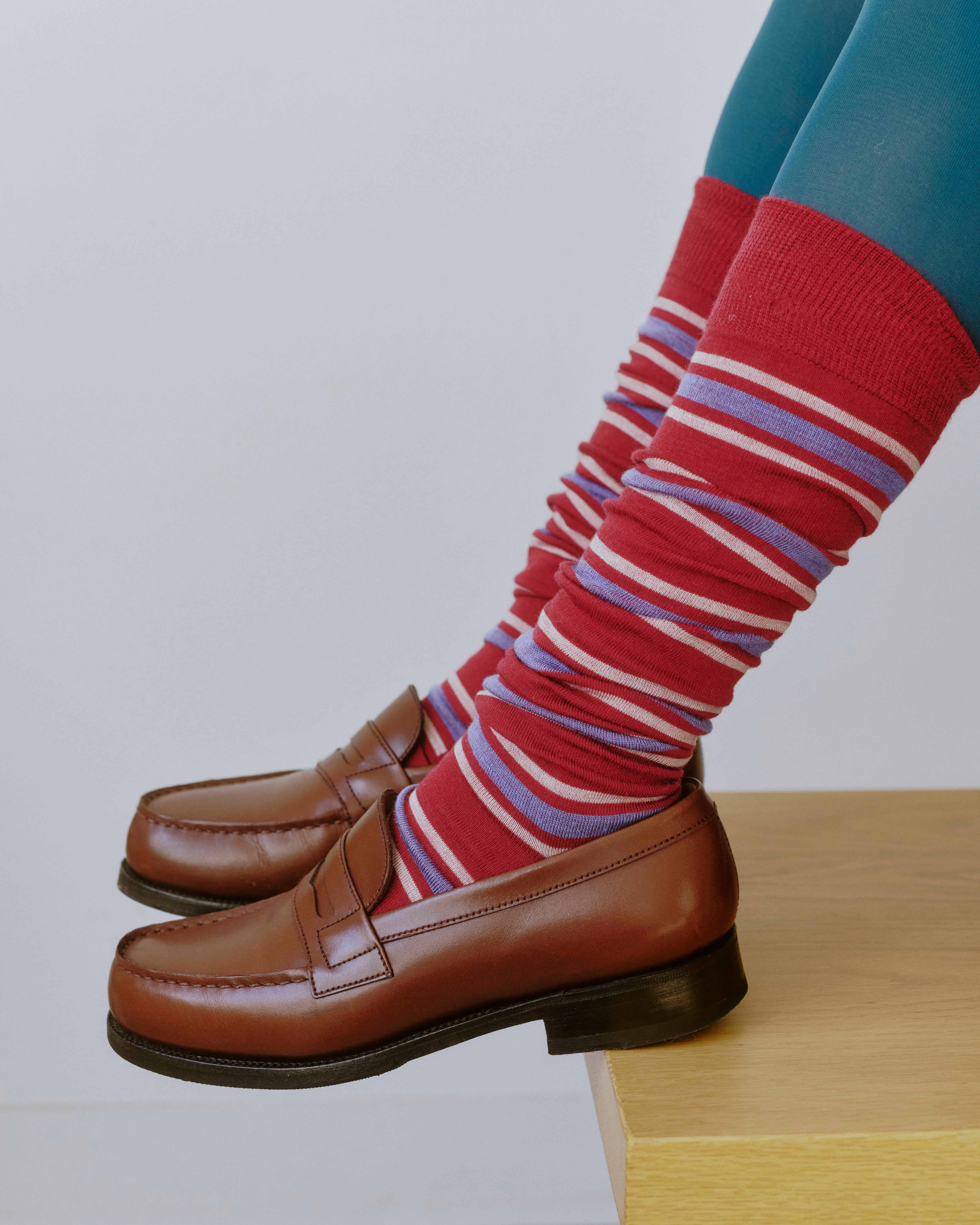 Border line wool Long women