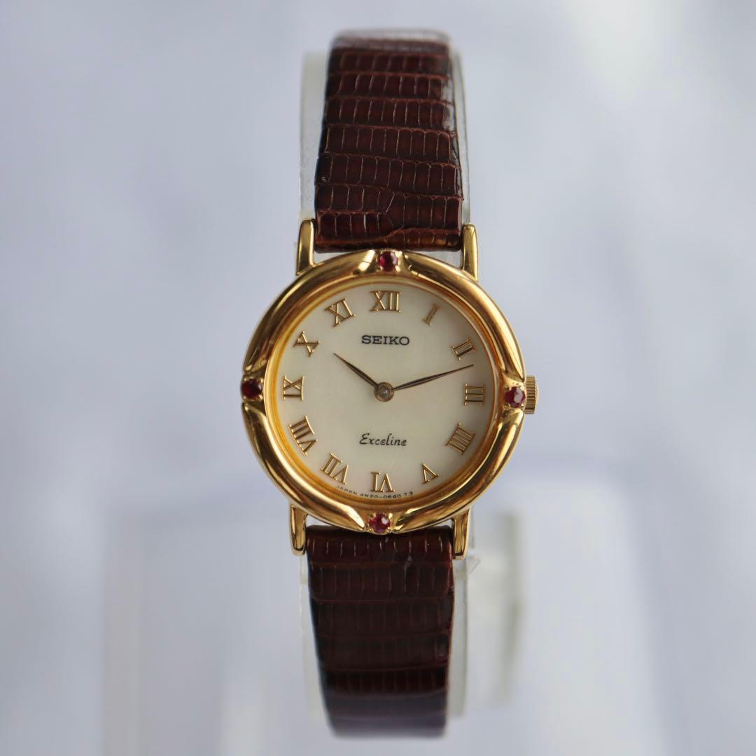 SEIKO エクセリーヌ シェル 4Pダイヤ レディース腕時計 1657 SEIKO エクセリーヌ シェル 4Pダイヤ レディース腕時計 16657 | classico