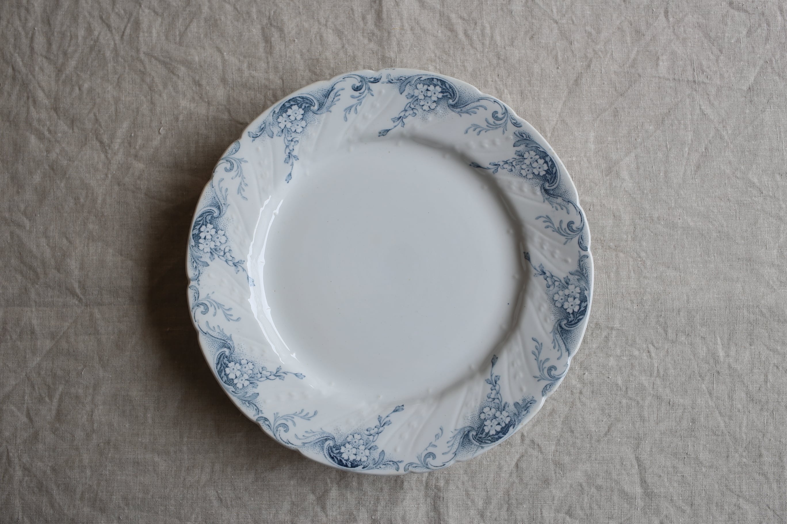 フランス アンティーク ヴィンテージ KG LUNÉVILLE リュネヴィル 脚付き皿 コンポティエ N-00831