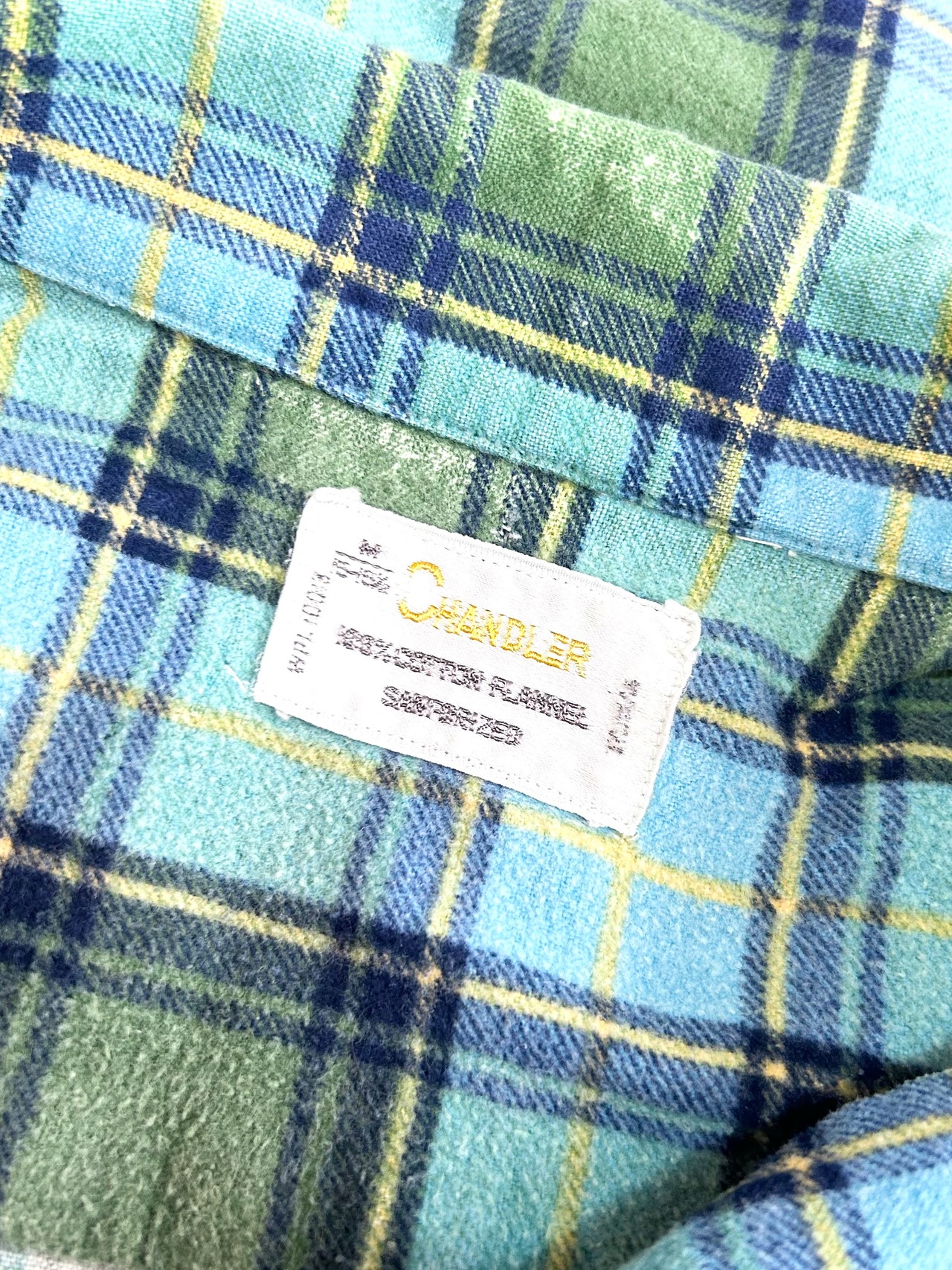 70s CHANDLER PRINT FLANNEL SHIRT Size M