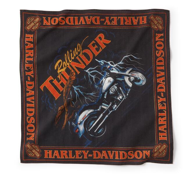 70s ハーレーダビットソン　バンダナ　ピンストライプ Deadstock】70s Harley Davidson ヴィンテージ バンダナ ビンテージ