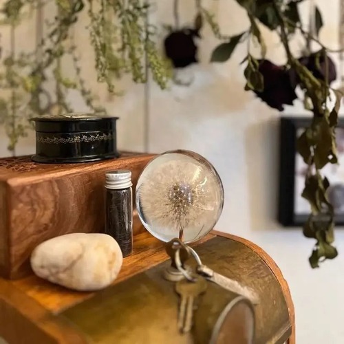 人工クリスタルボール タンポポ クリスタルガラスボール 樹脂レンズ 天然植物標本花 クリスタルボール クリスマスラブギフトホーム デコレーションクラフトボール 文鎮デスクトップ装飾装飾 クリスマス装飾