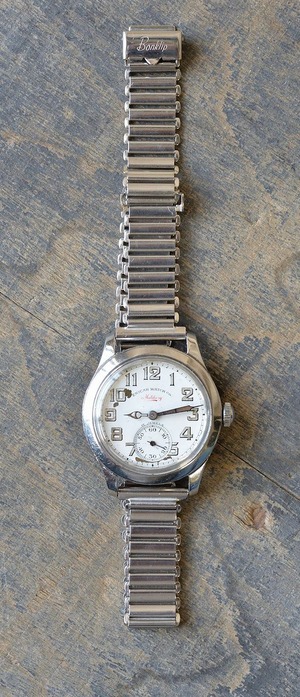 Vintage ENICAR watch / Vintage NOS Bonklip Bamboo Bracelet
