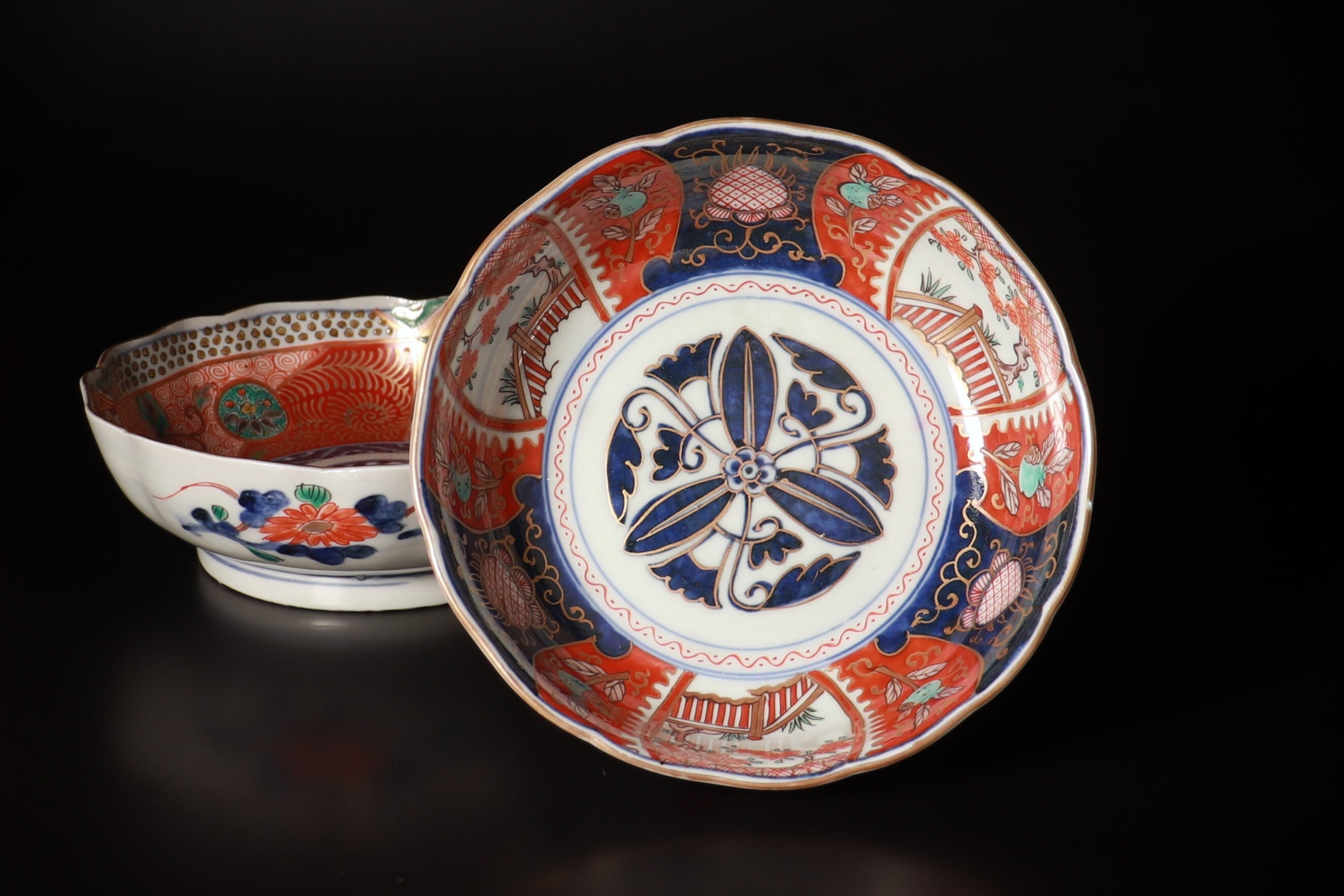 伊万里 古伊万里 大聖寺伊万里 なます皿 色絵 金襴手 4客 古伊万里・伊万里・有田・大聖寺伊万里 | KATAKAGO_TOKYO