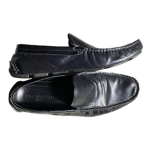 GIORGIO ARMANI punching leather driving shoes