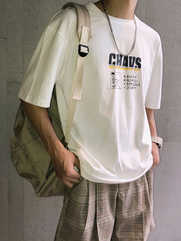 全3色 Tシャツ カットソー プリント カジュアル シンプル