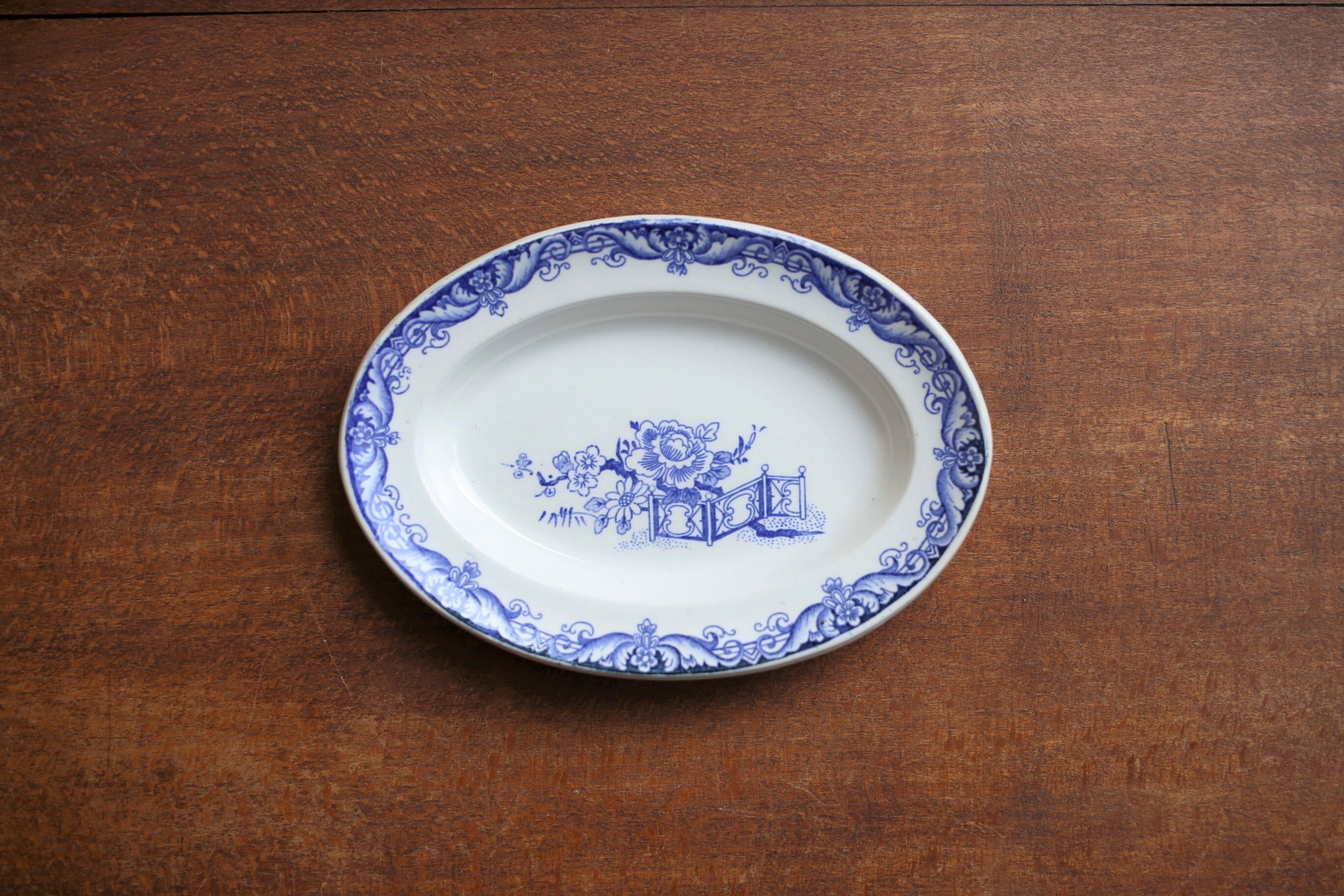 フランス アンティーク dinette ままごと用 小さなオーバルプレート N