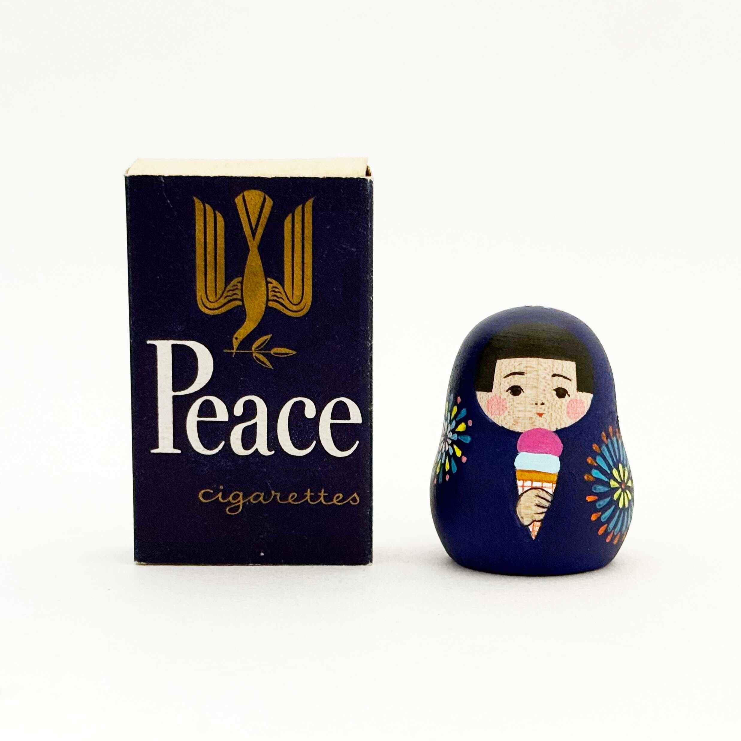 BOUS bous こけし　マトリョーシカ　作家さん やっとのことで完成しました🙌 ホフロマ風マトリョーシカ。 猫の