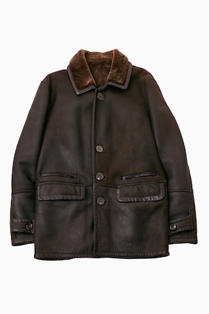 【最高品質】VINTAGE OLIVIERI BROWN SHEARLING COAT