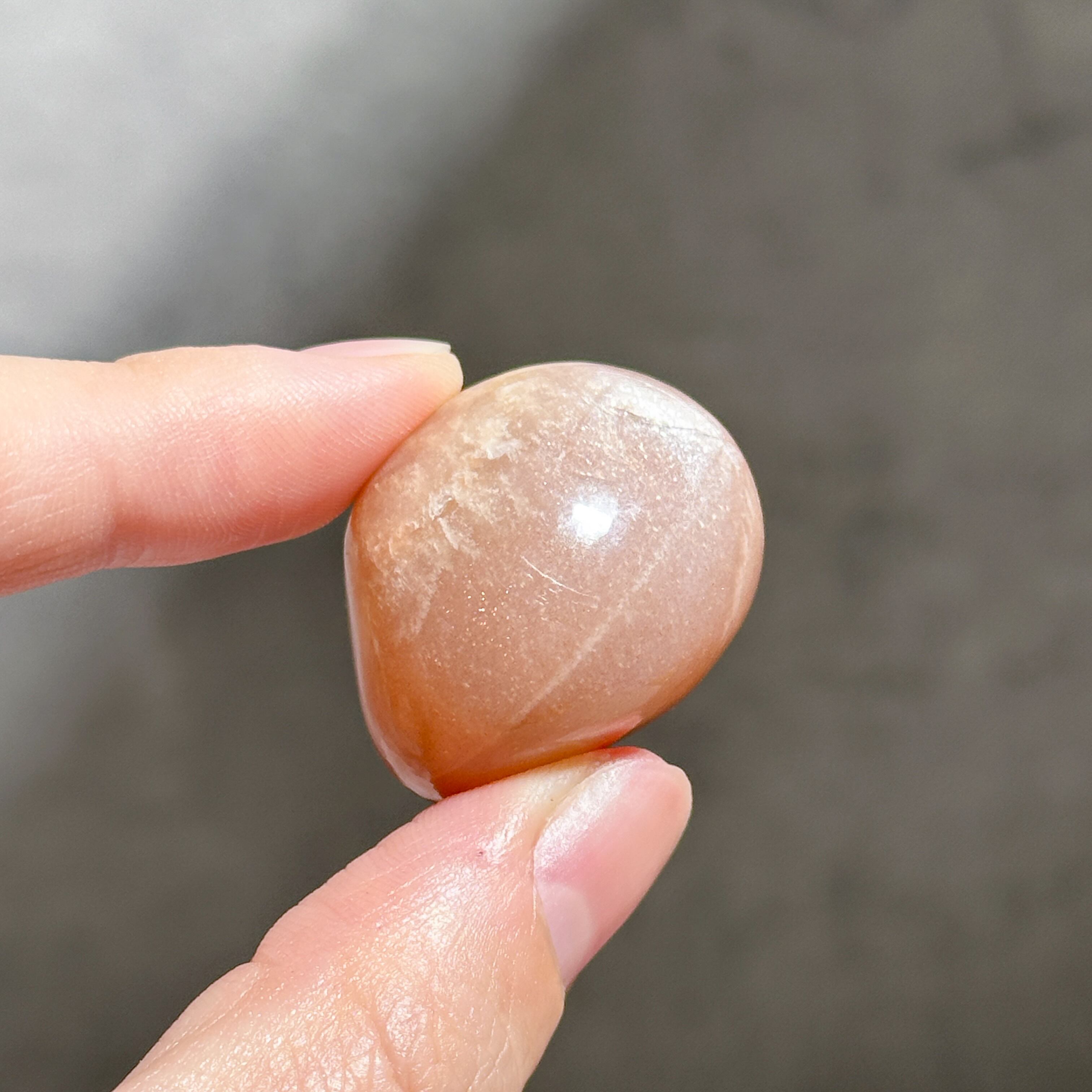 ピーチサン＆ムーンストーン タンブル32◇Peach Sun & Moon Stone