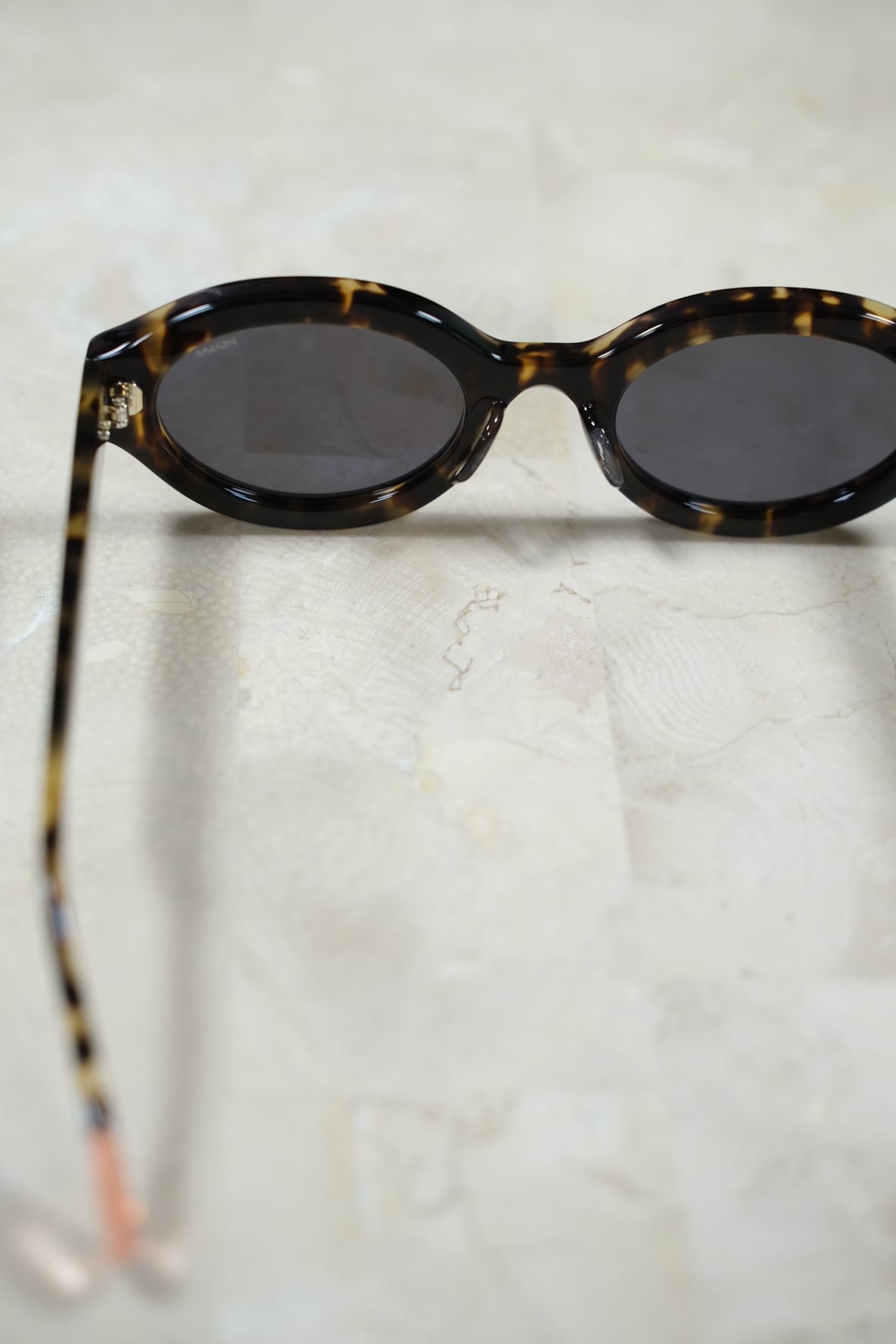 FETICO】BLANC OVAL TELEVISION-CUT SUNGLASSES - havana - | loop