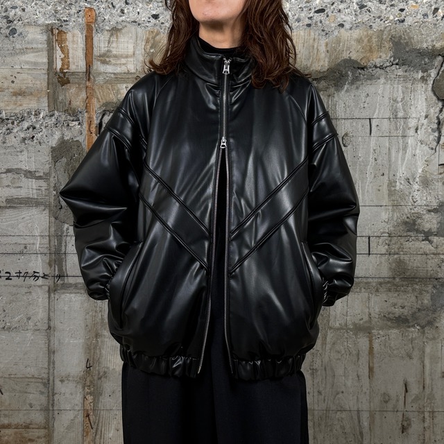 HYKE【ハイク】 FAUX LEATHER JACKET (17587)
