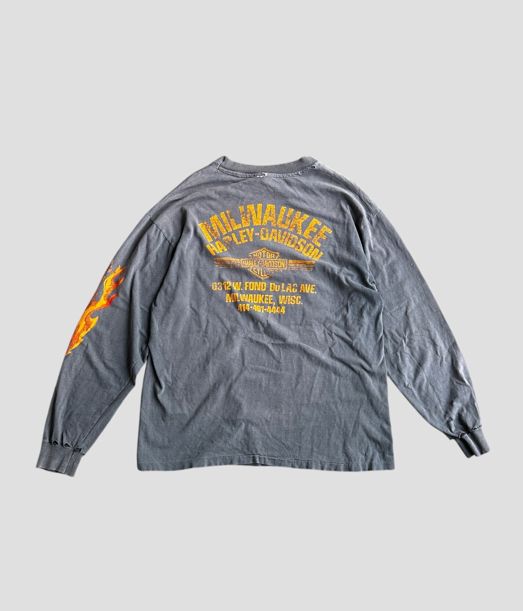 80s Harley-Davidson ロングスリーブTシャツ XL（Harley-Davidson 