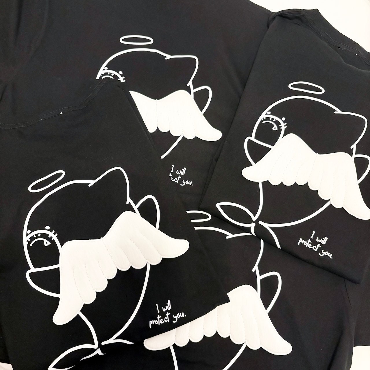 【KIDS】150サイズ　TOO CUTE TO BITE – ANGEL SHARK 【天使の羽】サメTシャツ｜立体羽デザイン シャークT - 3
