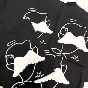 【KIDS】150サイズ　TOO CUTE TO BITE – ANGEL SHARK 【天使の羽】サメTシャツ｜立体羽デザイン シャークT