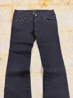 ''EGOIST'' black flare pants
