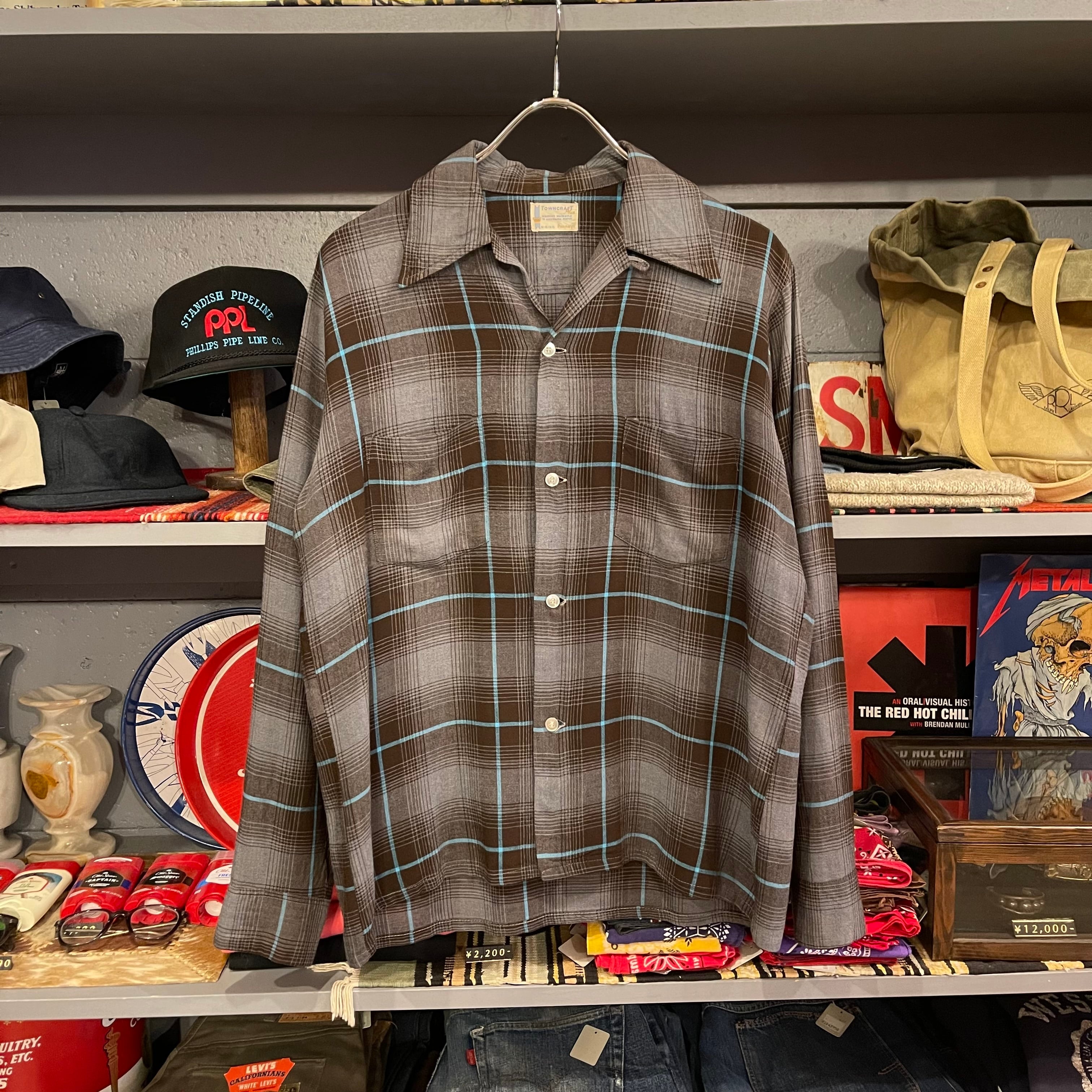 70s Towncraft L/S Open Collar Rayon Shirt | VOSTOK