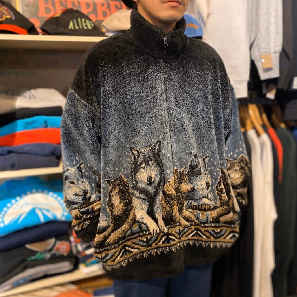 90s MAZMANIA マズマニア パイナップル fleece jacket