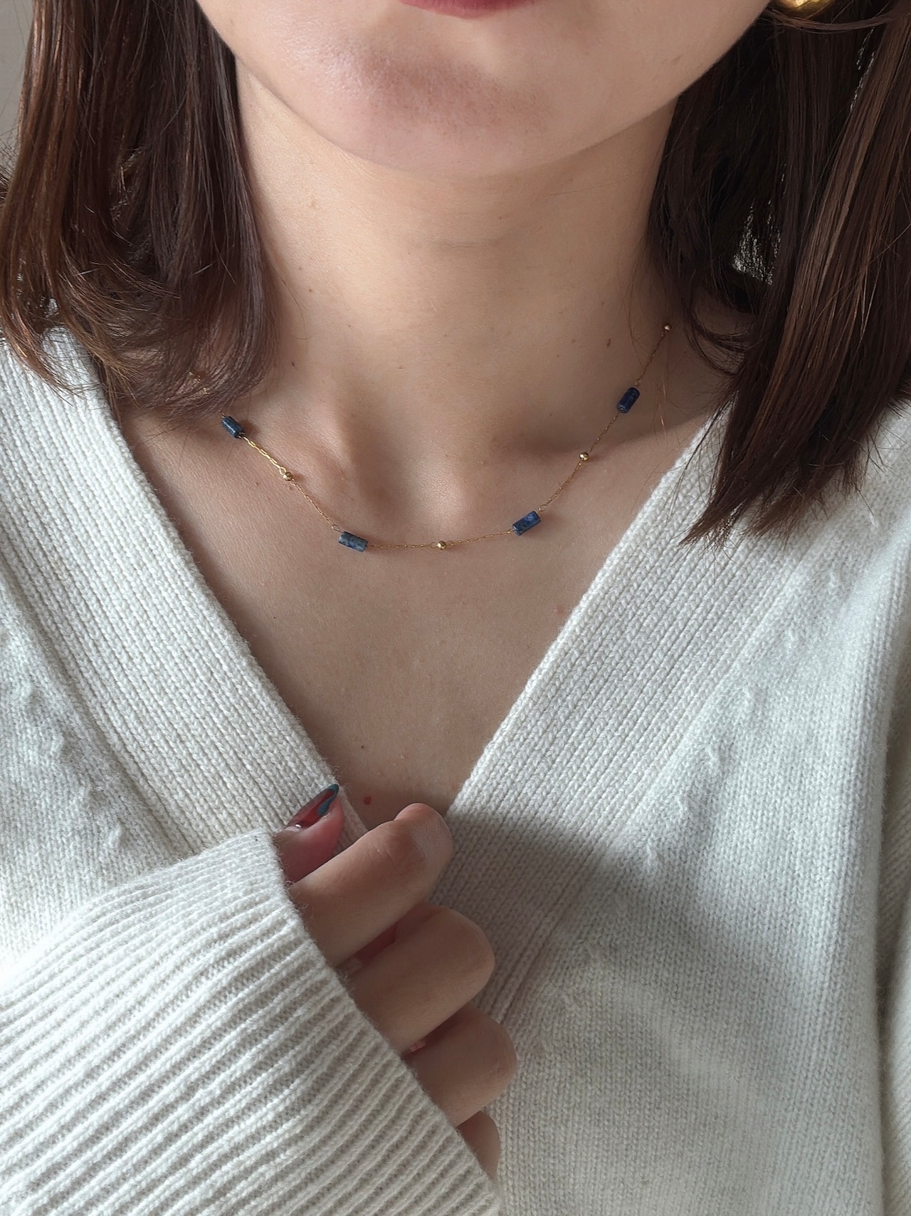 ブルーラインネックレス