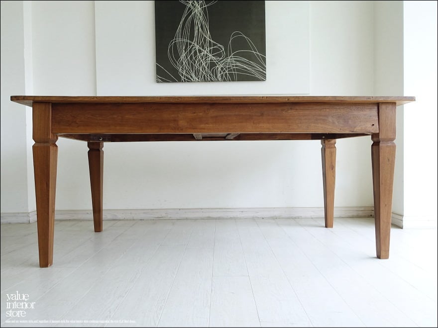 チーク無垢材 ヴィンテージダイニングテーブルKLE 食卓テーブル 古材