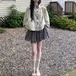 【2点セット】スタンドカラーブルゾン＋フレアフラワースカート ・75490
