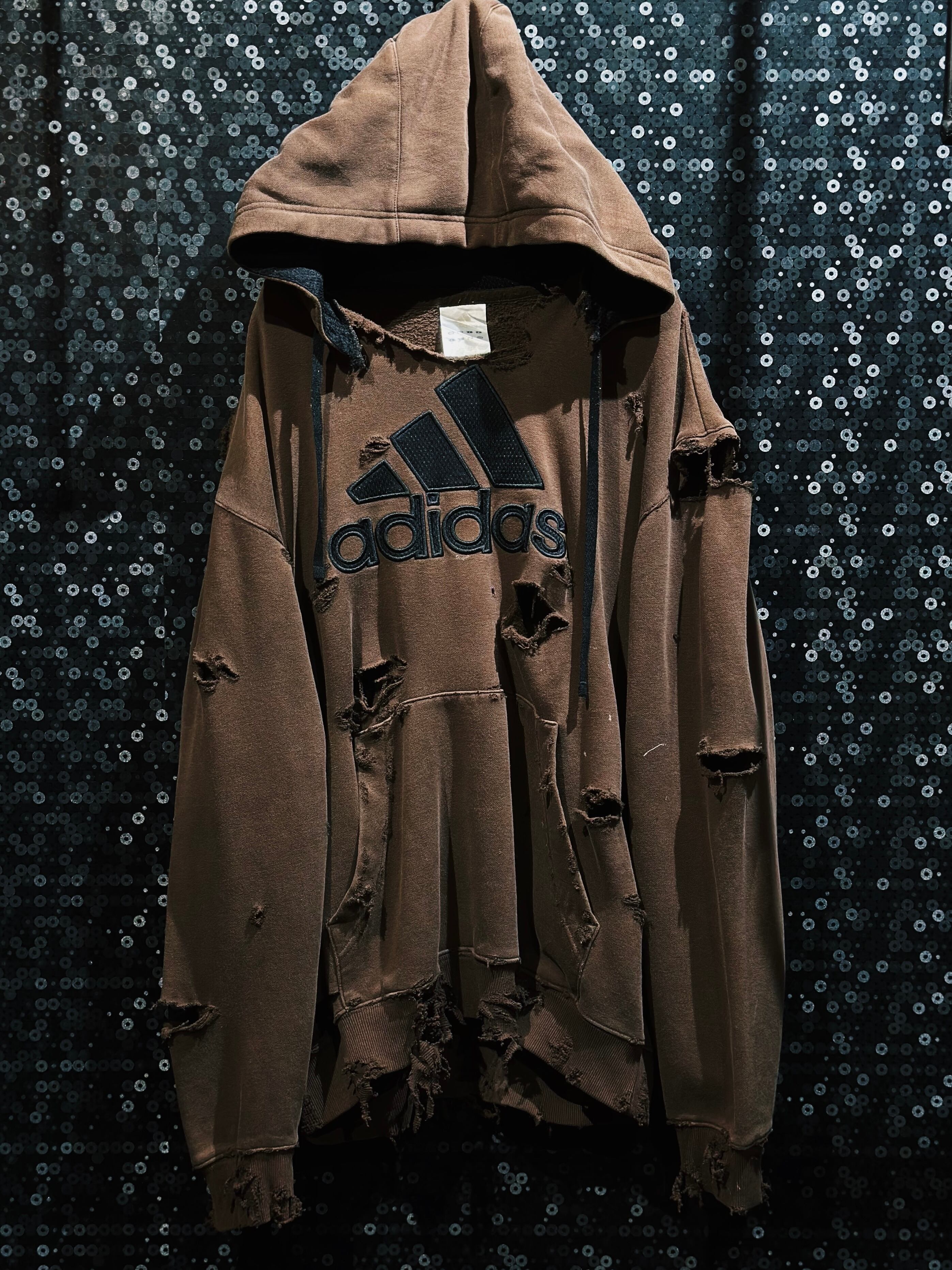 【ÆIEM】90's vintage ”adidas”boro custom remake loose foodie pullover