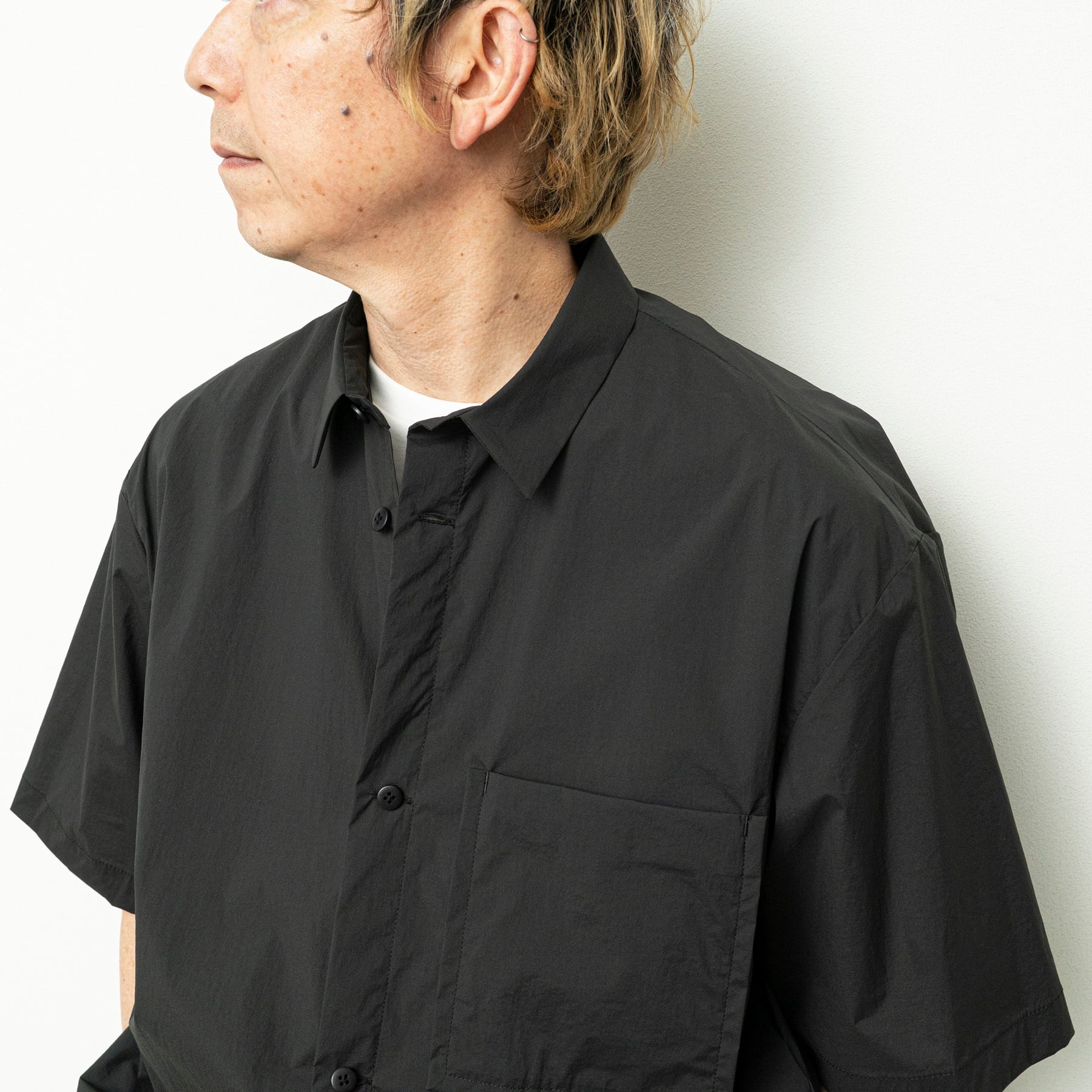 STILL BY HAND -Nylon Short Sleeve Shirts- / SH02262 / スティルバイ