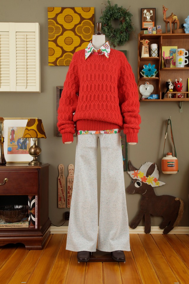 Wool cable knit sweater