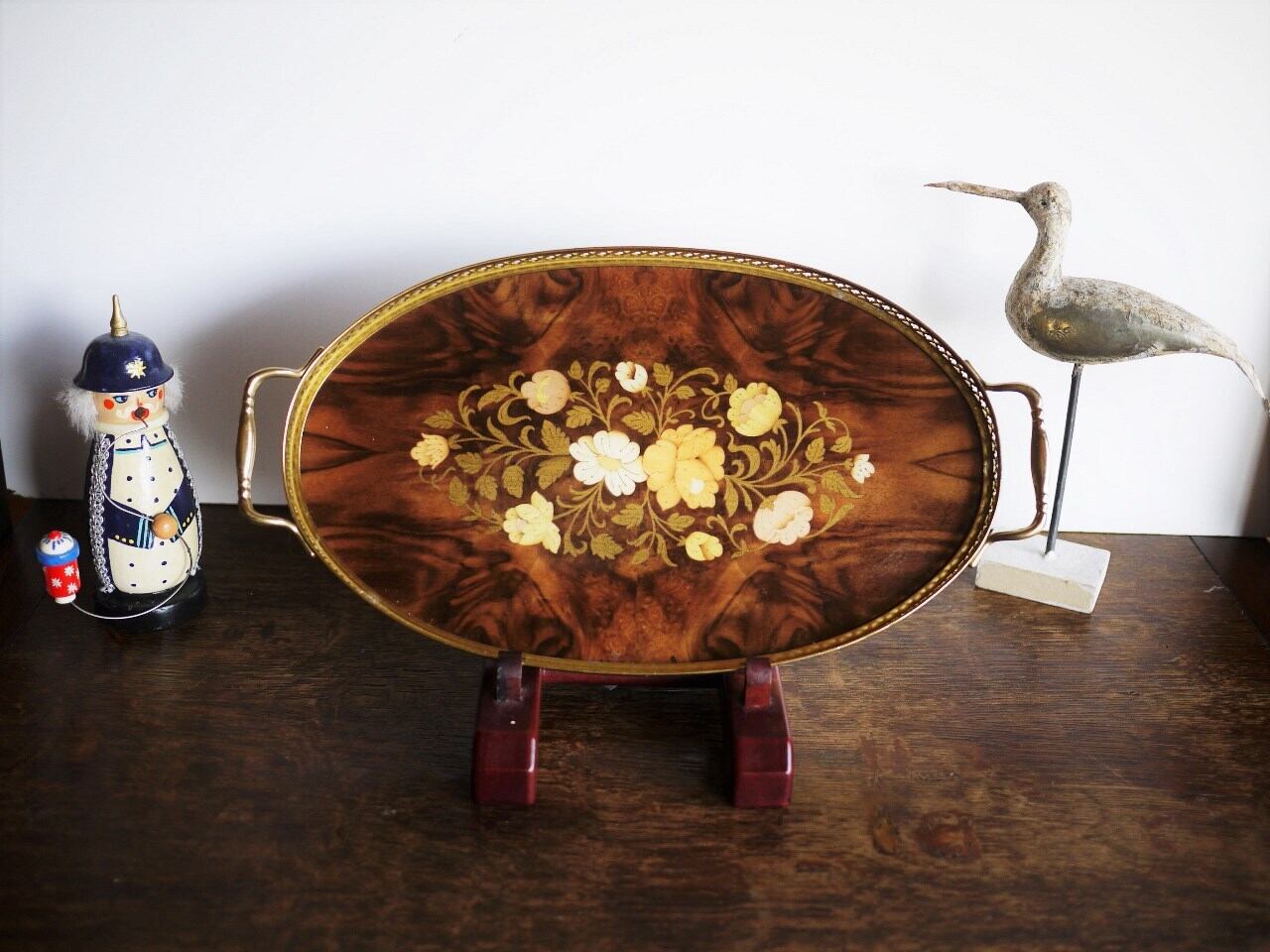 イタリア 象嵌細工 サービングトレイ