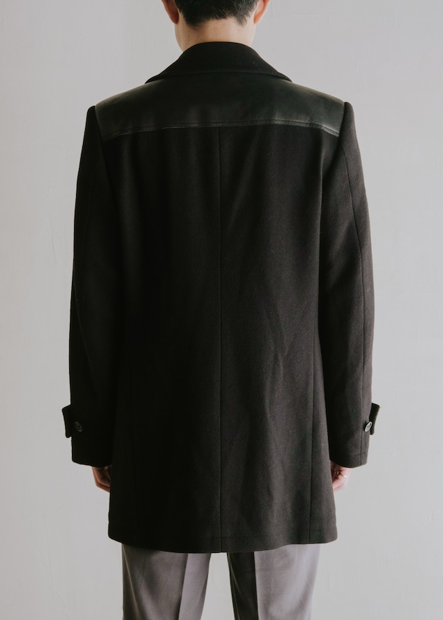 VERSACE Collection 14AW leather patchworks short coat