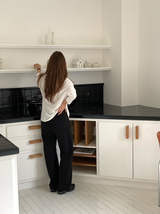 (予約) verveine / Pure brushed cotton long sleeve tee 2color