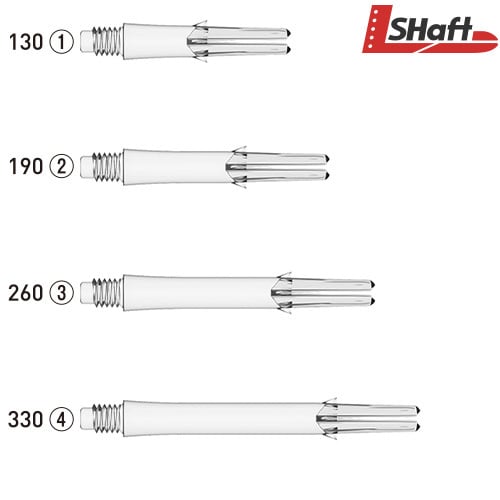 LAROシャフト 190 クリア 9セット 箱無し ダーツシャフト【ラロ】染め 190 クリアBlack・ブルー｜ダーツ