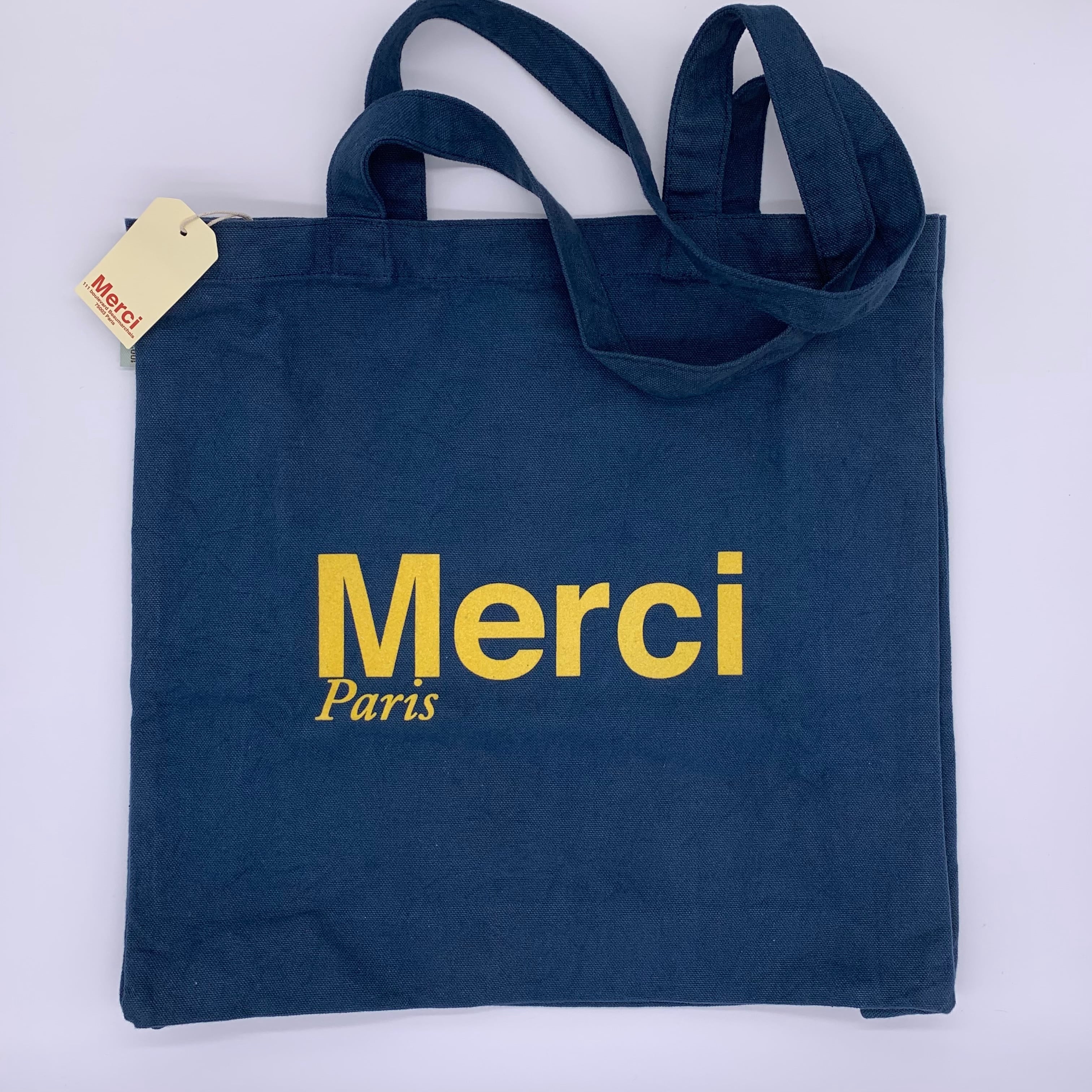 【Merci】 ロゴトートバッグ（Navy） | パリシェモア powered by BASE