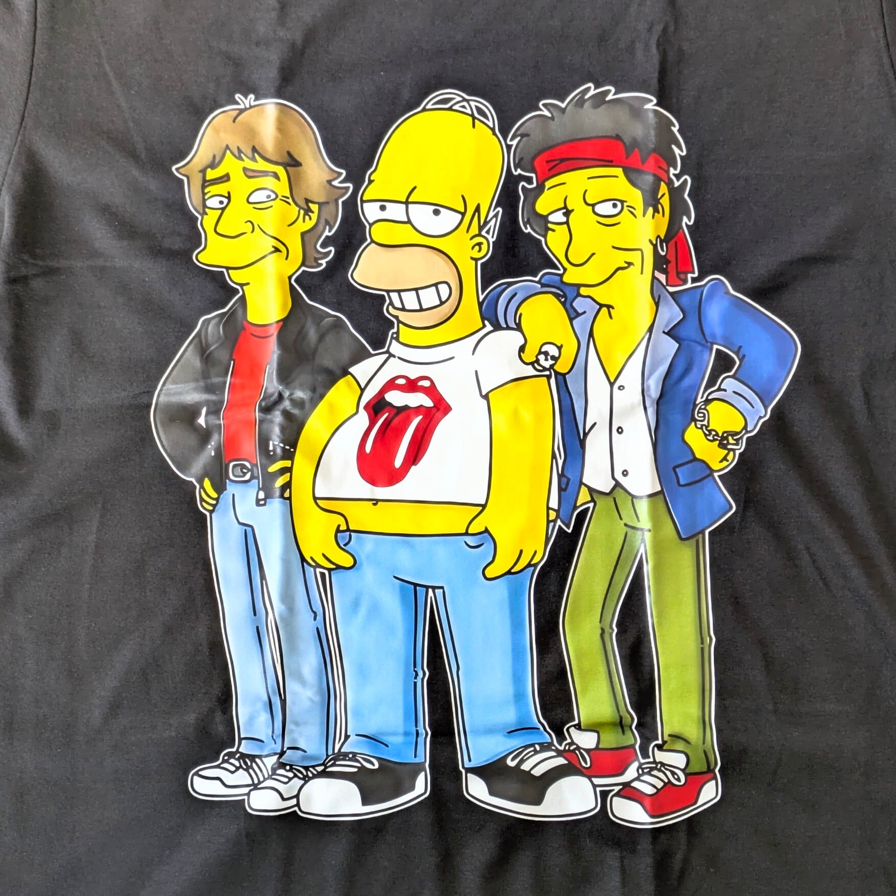 【 The Simpsons( ザ・シンプソンズ ) 】『 ホーマー・シンプソン&ローリング・ストーンズ 』 Tシャツ〚アメリカン雑貨 アメトイ〛