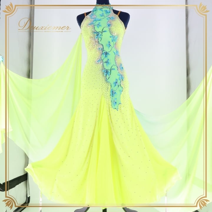 フラダンス衣装】ブラック NOANOA ワンピース ドレス タヒチアン 緑 黒