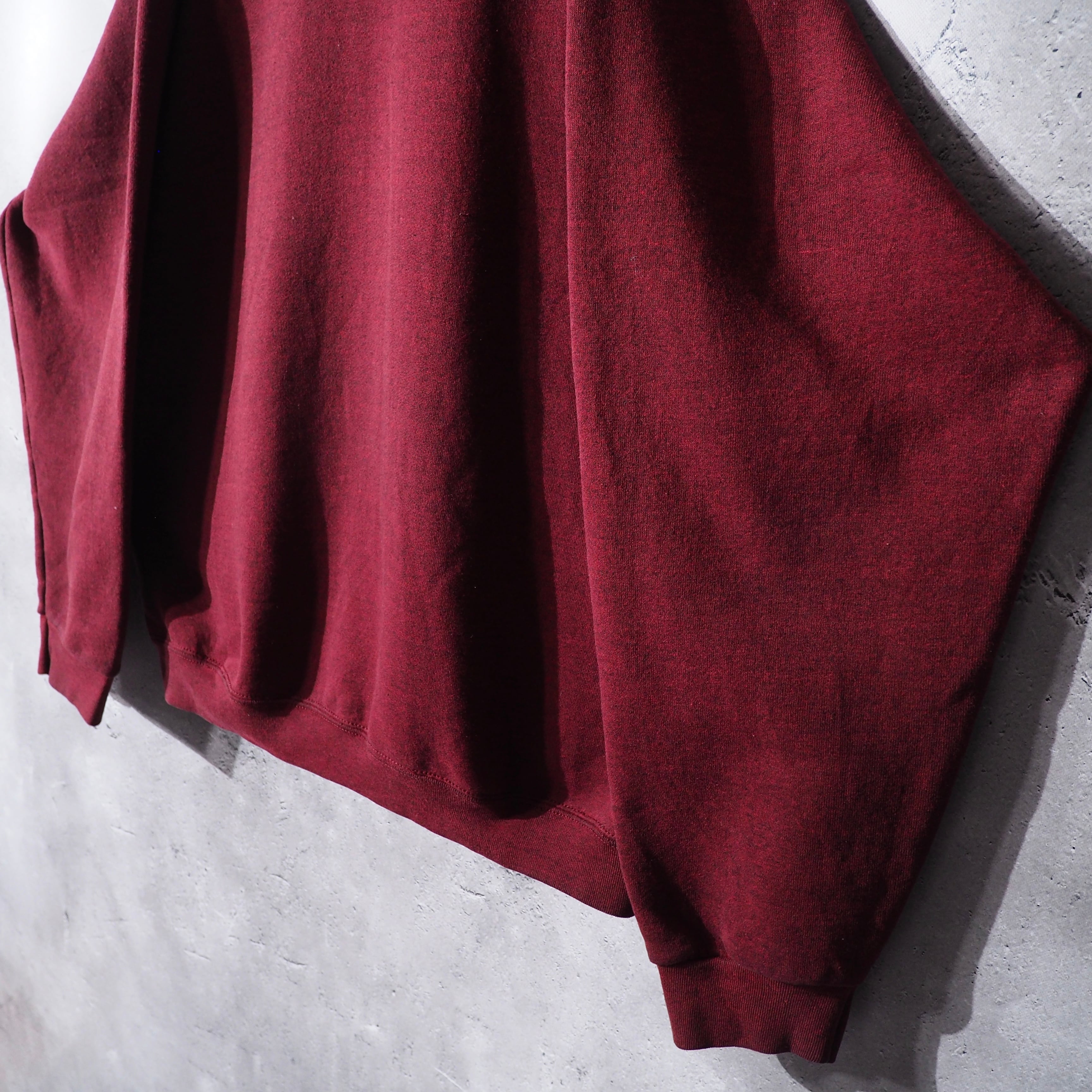 " Wilson " Beautiful Dark Bordeaux Piece Dyeing Over silhouette sweat shirt