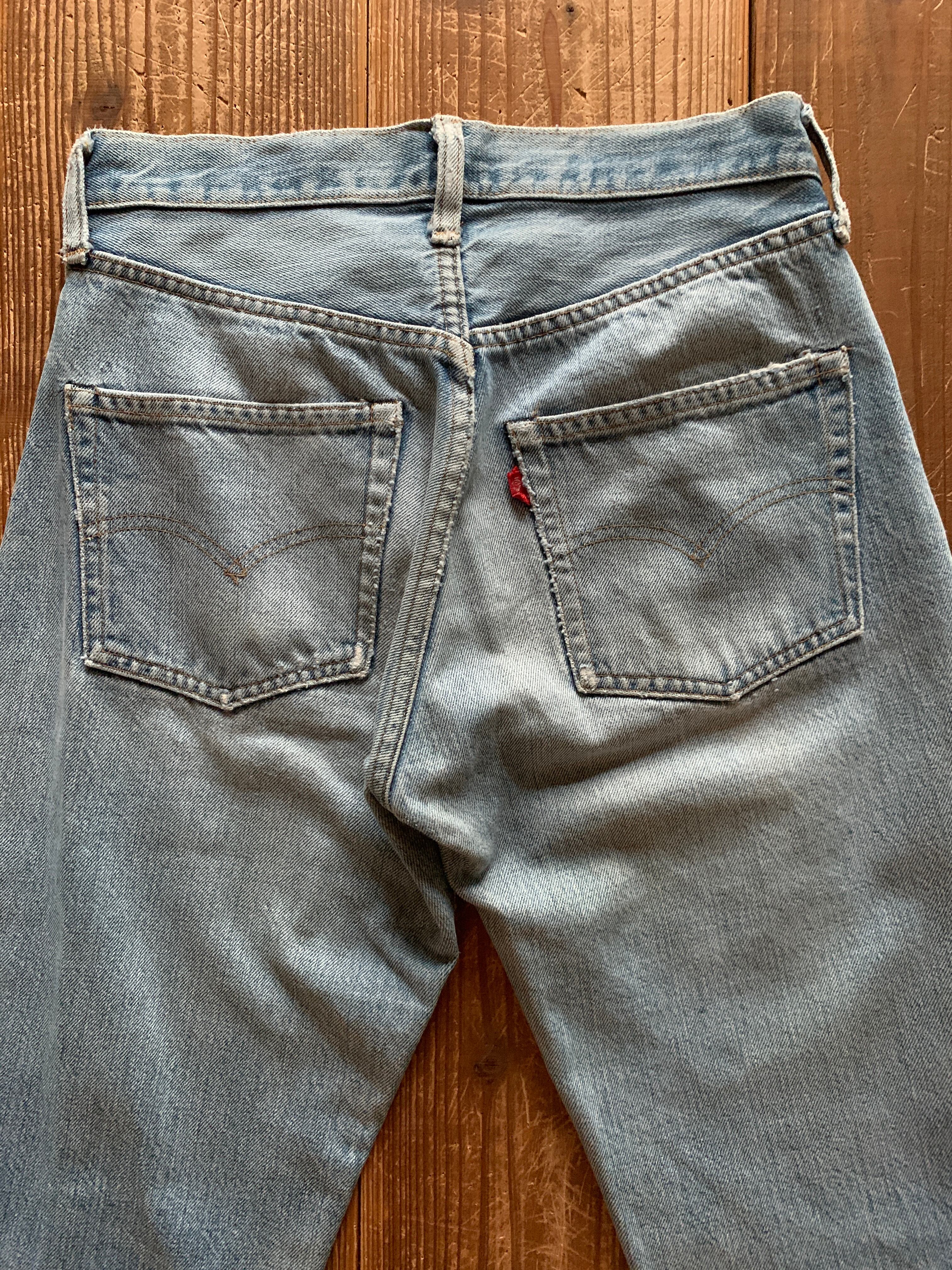 80's Levi's 501 66後期 デニムパンツ クラッシュ 実寸(29ｘ27.5 位) USA製