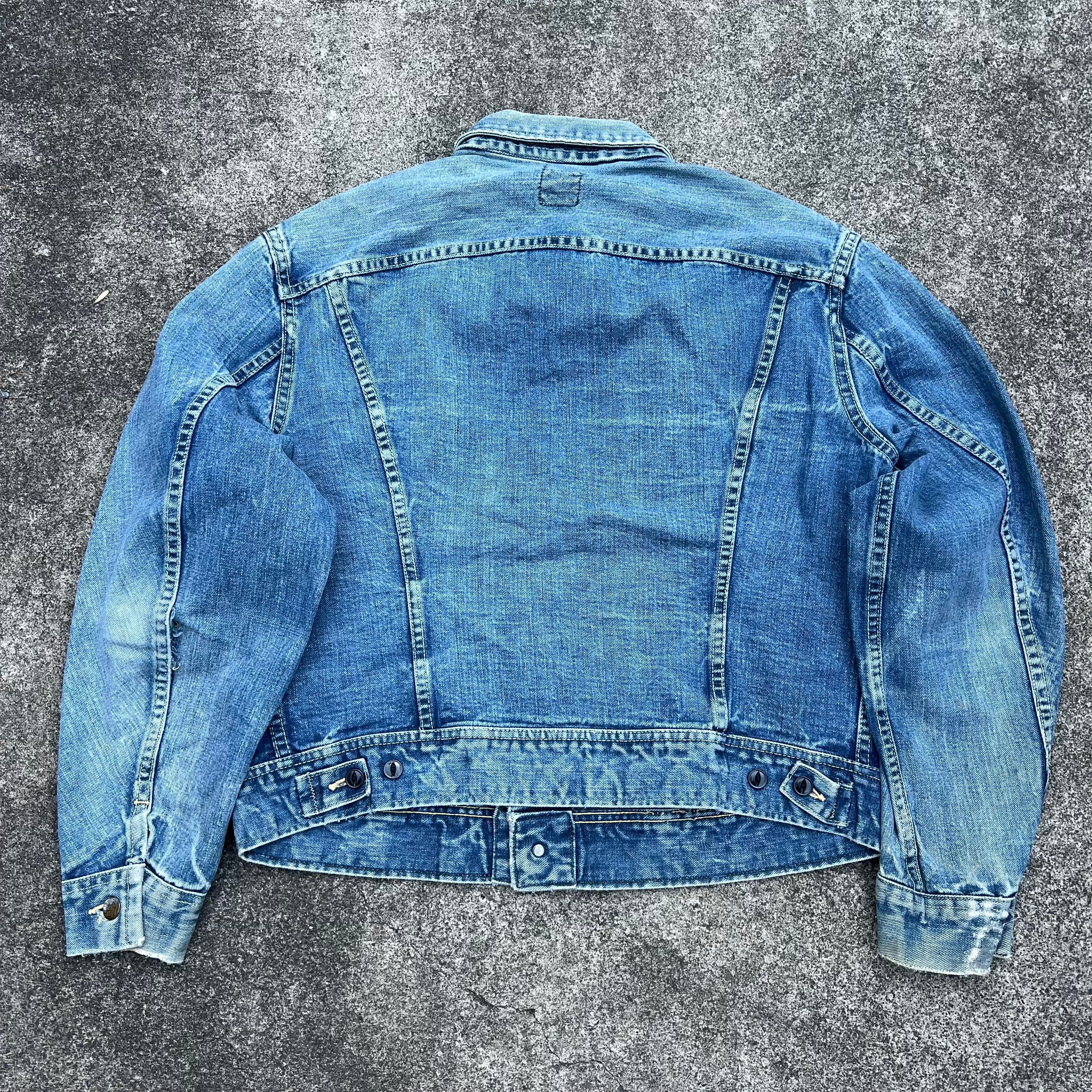 60s 70s Lee 101-J Denim Jacket Big Size 60s 70s リー101 デニム