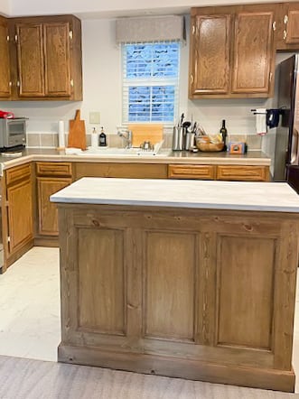 海外インテリア風キッチンカウンター159 (パイン家具・アイランドカウンター)W1200 オーダーメイド家具