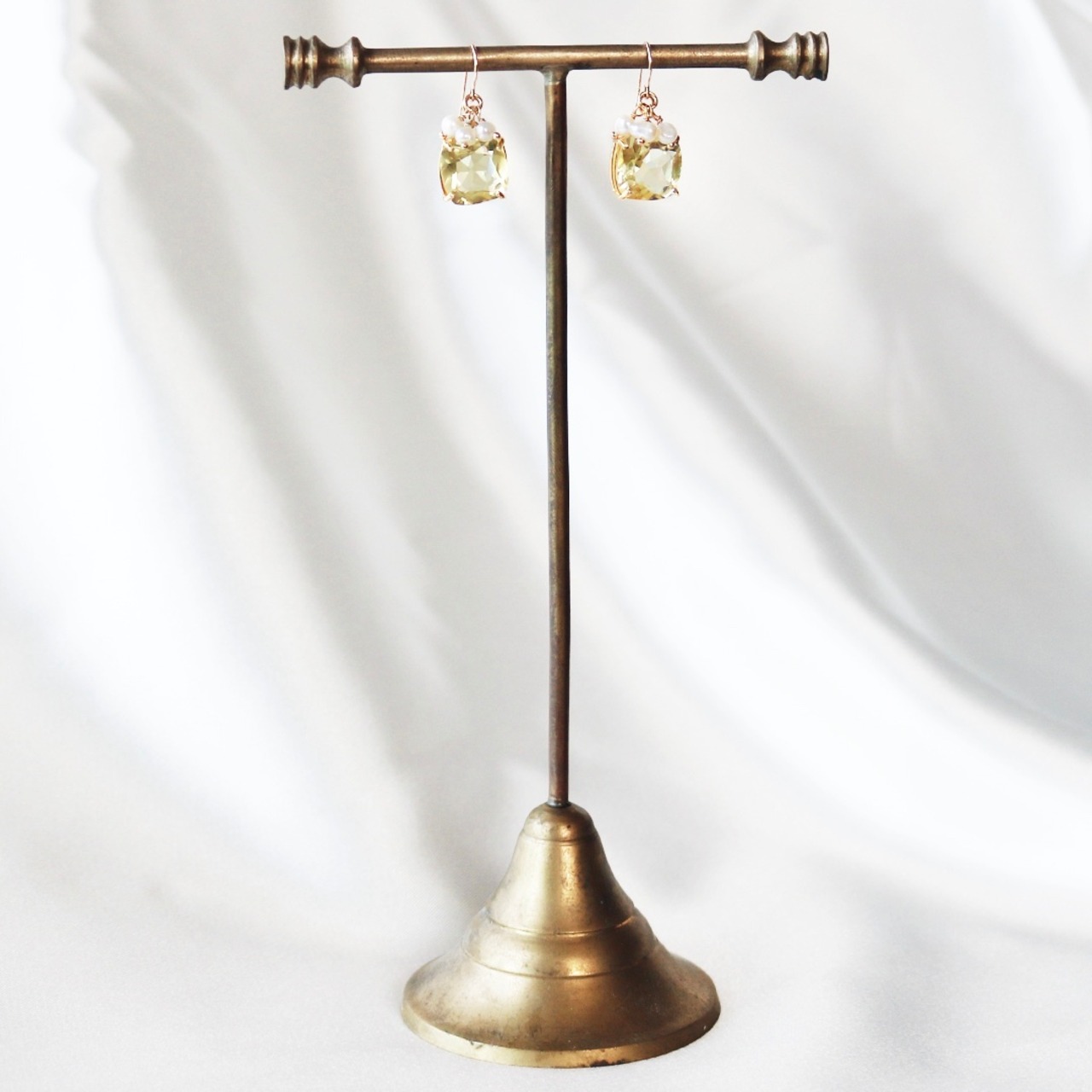Dolciumi Piccoloピアス（レモンクォーツ）ピアス金具14KGF
