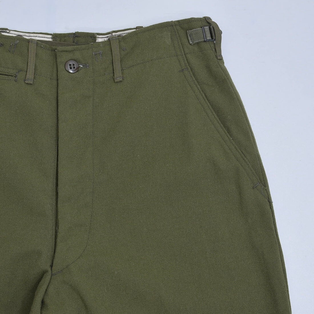 50s Vintage ウールトラウザーズ ビンテージ アーミー 後染 古着 50