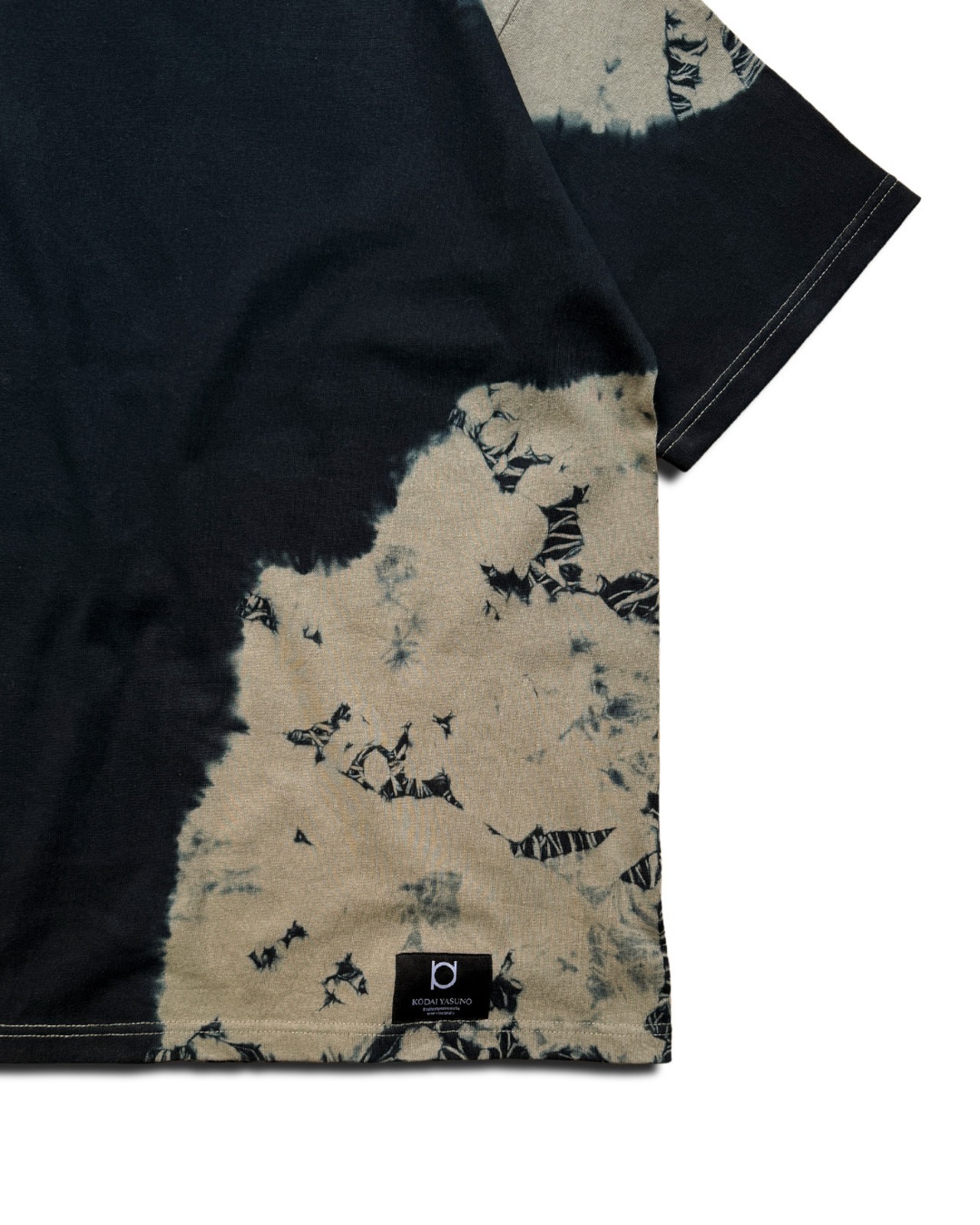 【数量限定販売】黒染めタイダイ半袖Tシャツ 洞穴
