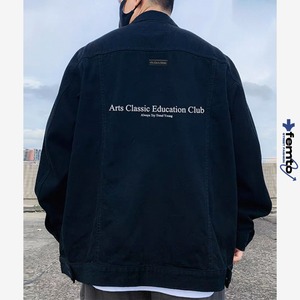 Back logo denim jacket 1185