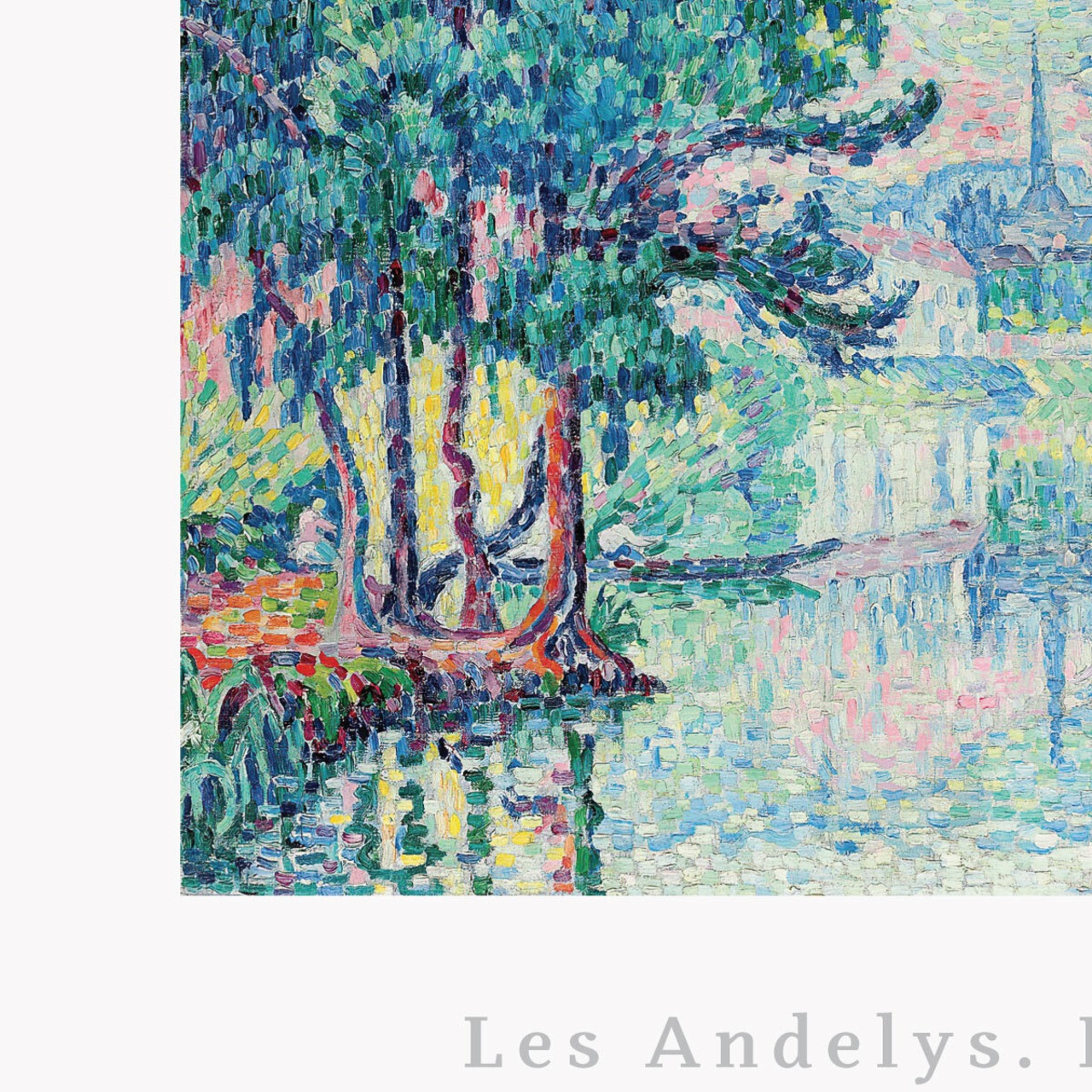 ポール・シニャック Les Andelys. Matin. Été | AP129 | アートポスター 絵画 名画 船 海 木 風景画 点描画 - 6