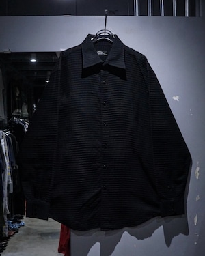 【add (C) vintage】“Jhane Barnes” Horizontal Pin Tuck Vintage L/S Shirt