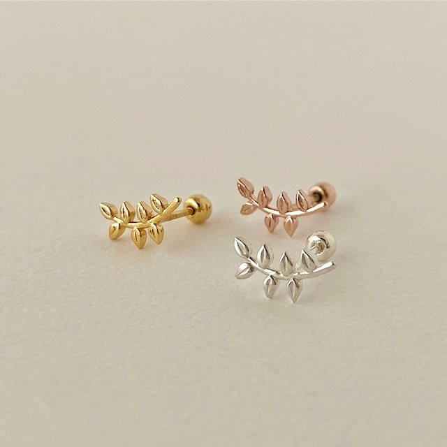 silver925 leaf piercing【 3color 】