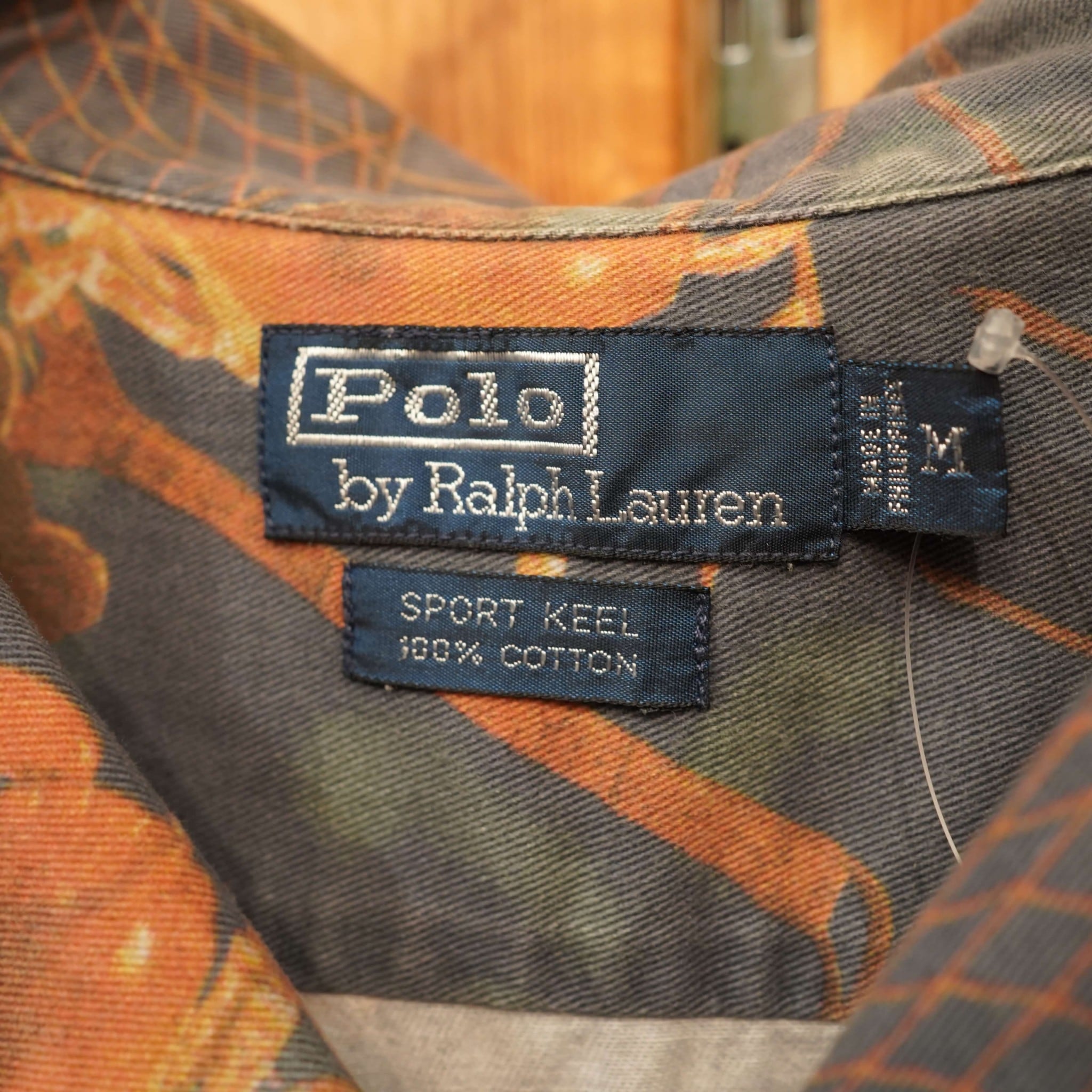 90s ralphlauren 開襟シャツ オープンカラーシャツ M/ラルフローレン