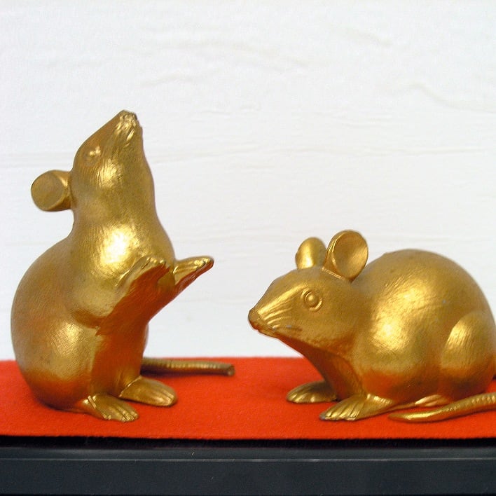 ねずみ 干支・置物・ねずみ・No.180517-05・梱包サイズ60 | リサイクル