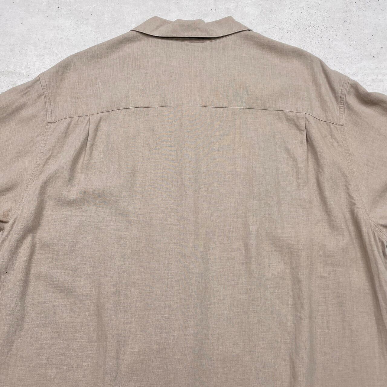 90年代 haggar ハガー 開襟シャツ オープンカラーシャツ リネン